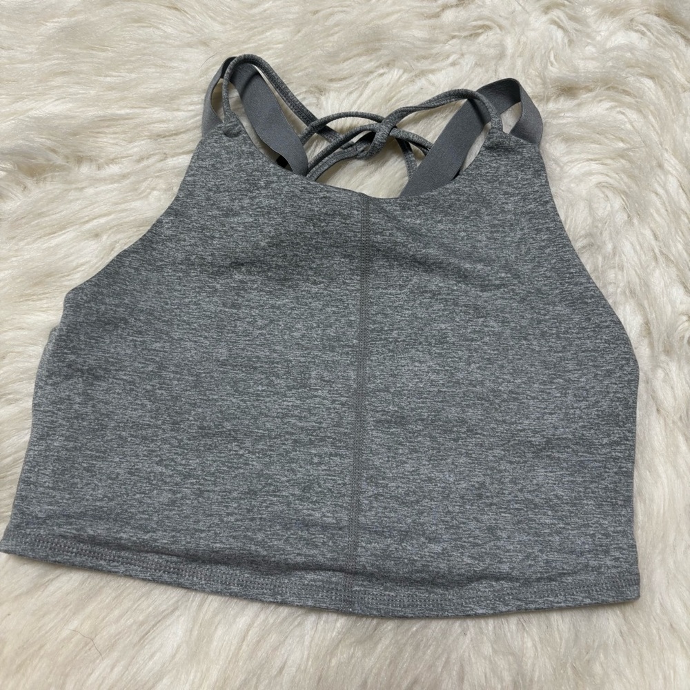 Free People Movement Cropped Tank in Gray size Small